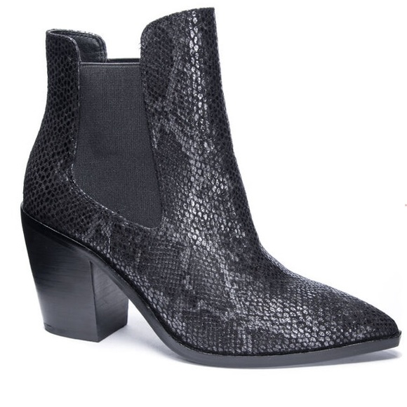 Chinese Laundry Leather Utah Snakeskin Booties - Picture 5 of 15